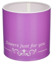 Изображение товара Коробка для цветов пластиковая Flowers just фиолетовая 140/140